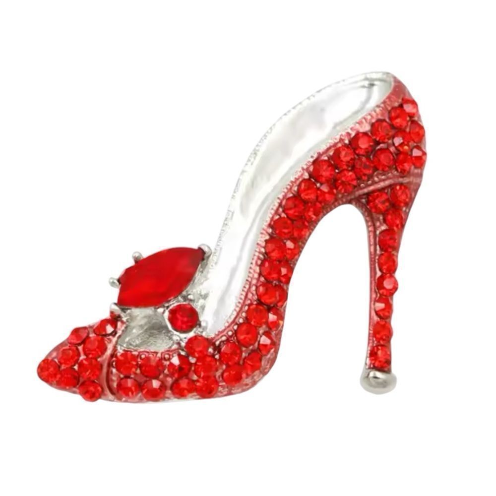 RED HIGH HEEL BROOCH
